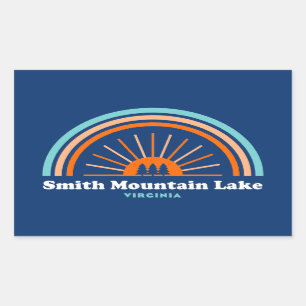 Smith Mountain Sjö Virginia Rainbow Rektangulärt Klistermärke