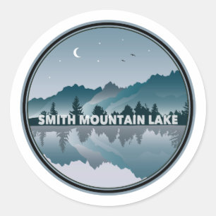 Smith Mountain Sjö Virginia Reflection Runt Klistermärke