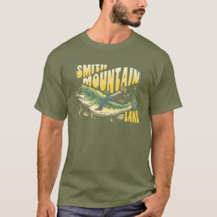 Smith Mountain Sjö Virginia Stripe Bass Fishing T Shirt