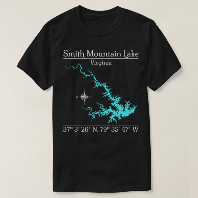 Smith Mountain Sjö, Virginia  T Shirt (Design framsida)
