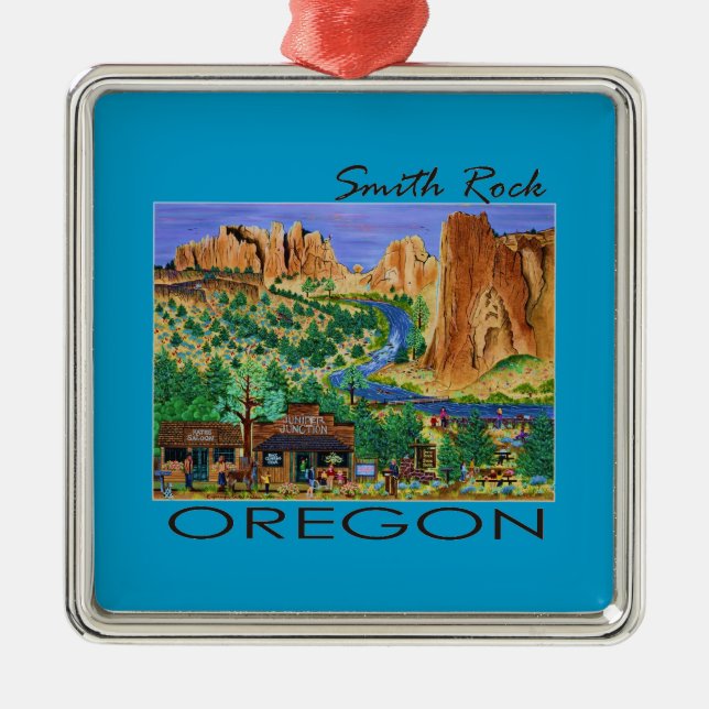 Smith Rock ~ Oregon Julgransprydnad Metall (Framsidan)