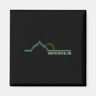 Smith Rock Oregon Retro Bergsklättring Sommar Magnet