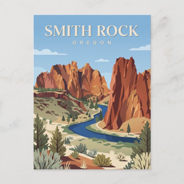 Smith Rock State Park Oregon Vykort (Framsida)