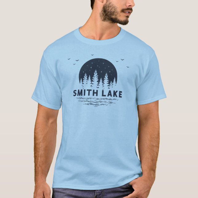 Smith Sjö Treeline Navy Tee (Framsida)