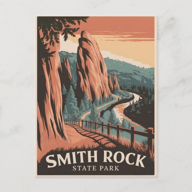 Smith Sten State Park Vintage Vykort (Framsida)