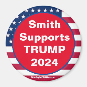 Smith stöder TRUMP 2024 Red Patriotic Magnet