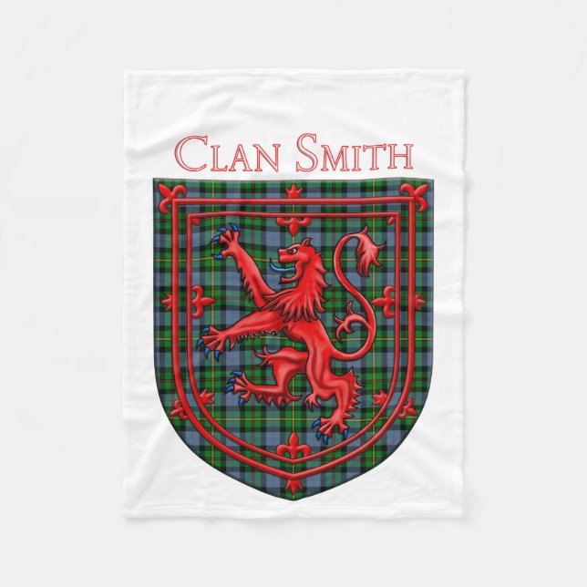 Smith Tartan Scottish Plaid Lion Rampant Fleecefilt (Framsidan)