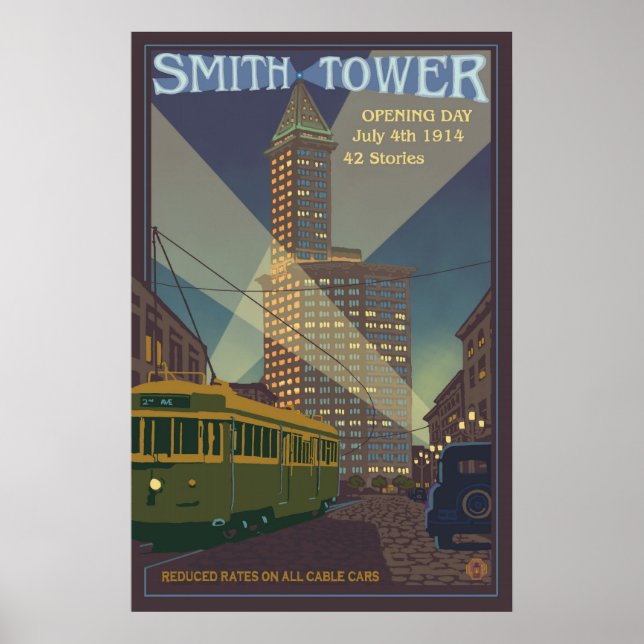Smith Torn - Seattle, Washington Travel Poster (Framsidan)