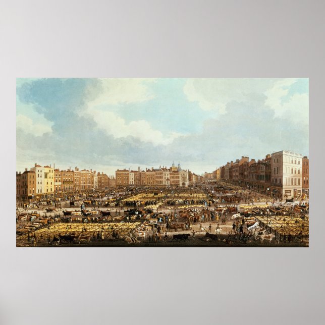 Smithfield Market, graverad av R.G. Reeve Poster (Framsidan)