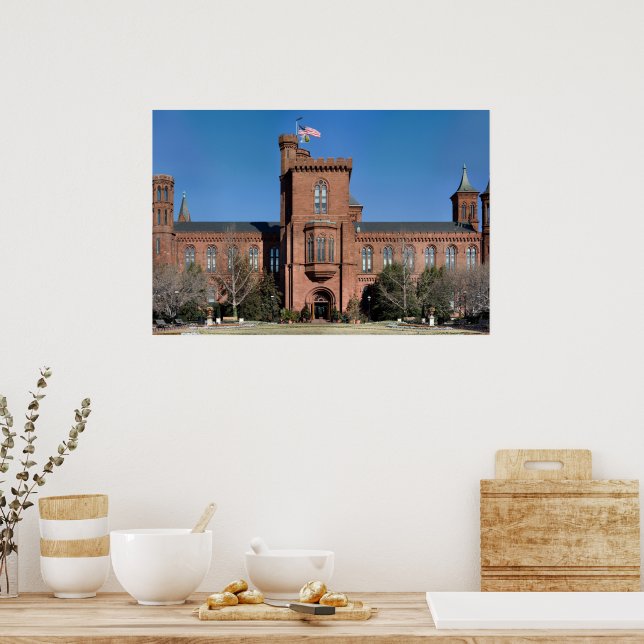 Smithsonian Castle i Washington, D.C. Poster (Kök)