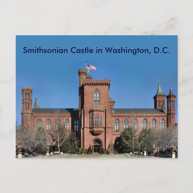 Smithsonian Castle i Washington, D.C. Vykort (Framsida)