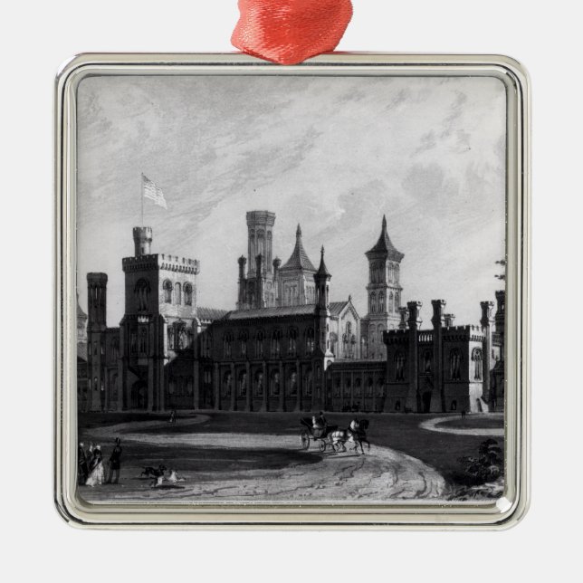 Smithsonian institution från de södra väster julgransprydnad metall (Framsidan)