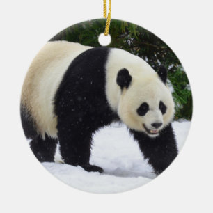 Smithsonian   jättePandas i snön Julgransprydnad Keramik