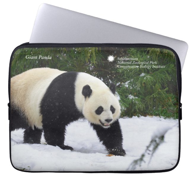 Smithsonian | jättePandas i snön Laptop Sleeve (Framsidan)