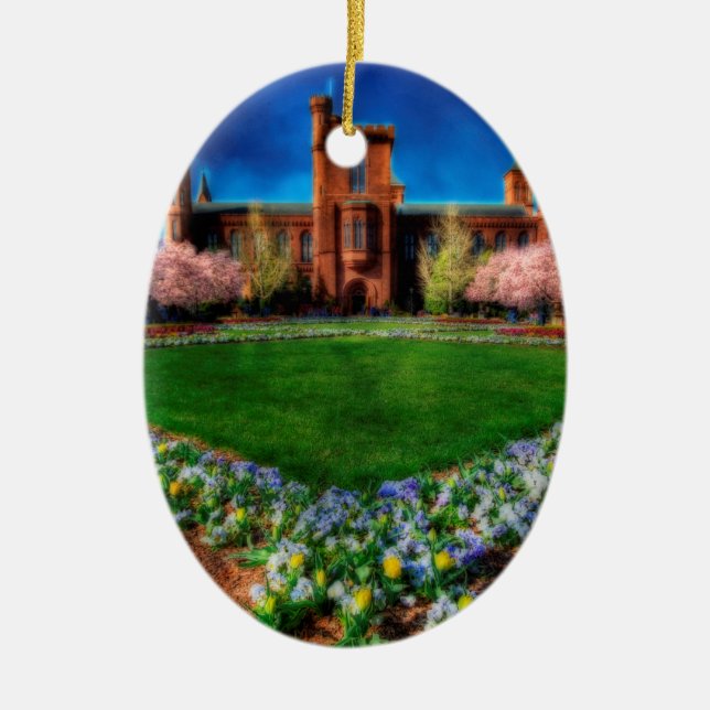 Smithsonic Castle Garden Cherry Blommars Julgransprydnad Keramik (Framsidan)