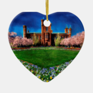 Smithsonic Castle Garden Cherry Blommars Julgransprydnad Keramik