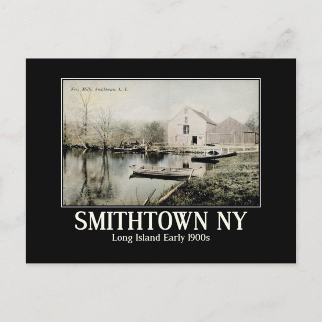 Smithtown NY Long Island Vintage Inspired Vykort (Framsida)