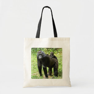 Smittant Lowland Gorilla på Mor Tillbaka Tygkasse