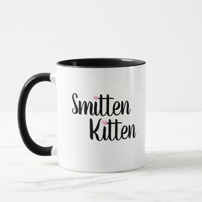 Smitten Kitten Cute Valentine Mugg (Vänster)