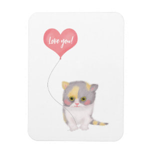 Smitten Kitten "Kärlek you" Valentines Day-magnet Magnet