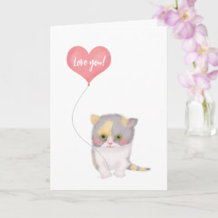 Smitten Kitten "Kärlek you" Valentinkort Kort