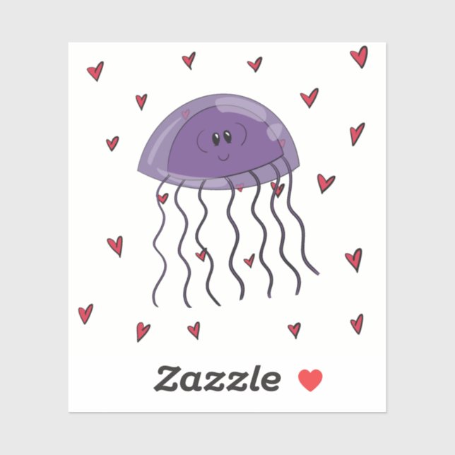 Smitten Little Jellyfish Klistermärken (Ark)