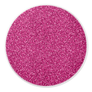 Smitten Rosa Glitter Knopp