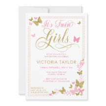 Smittfluga, babystöldsinbjudan, Rosa, Guld