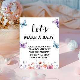 Smittflugan låt oss ett Baby Baby Shower Game-teck