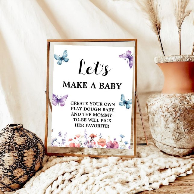 Smittflugan låt oss ett Baby Baby Shower Game-teck Poster (Skapare uppladdad)