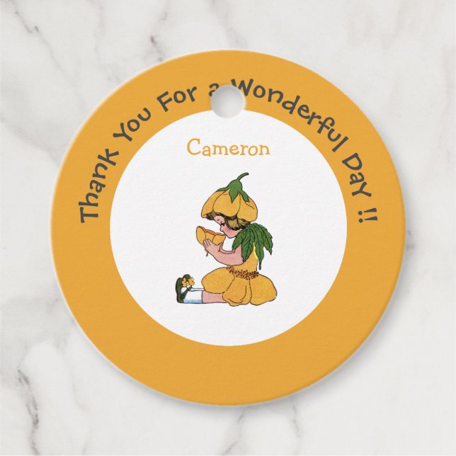 Smittkoppssamlingar för barn, vimiskt blomma i Par Gåvor Etiketter (Framsida)