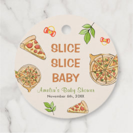 Smittsegment Baby Pizza Baby Shower Gåvor Etiketter