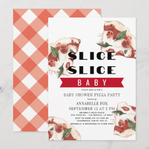 Smittsegment Baby Pizza Baby Shower Inbjudningar
