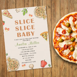 Smittsegment Baby Pizza Baby Shower Inbjudningar
