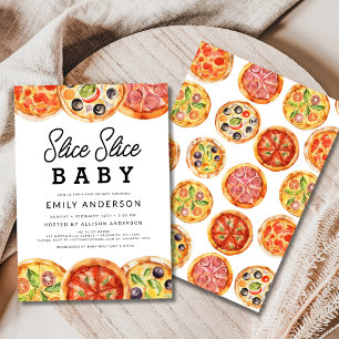Smittsegment Baby Pizza Baby Shower Inbjudningar