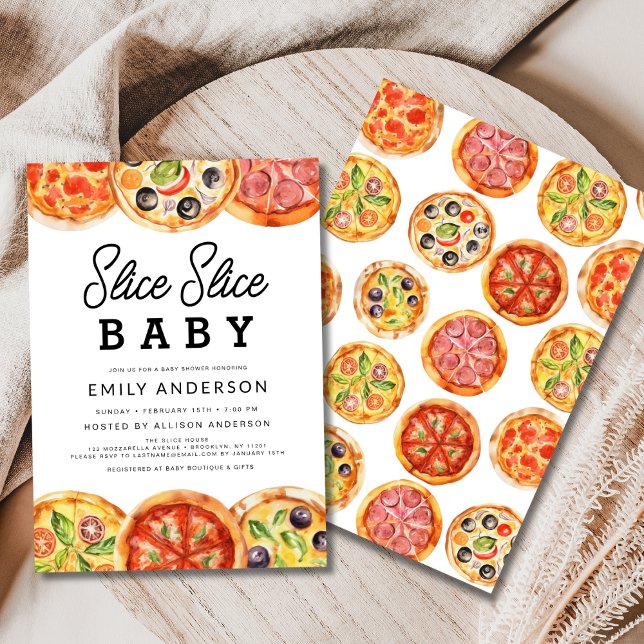 Smittsegment Baby Pizza Baby Shower Inbjudningar (Skapare uppladdad)