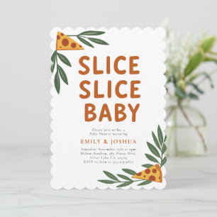 Smittsegment Baby Pizza Baby Shower Inbjudningar