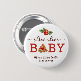 Smittsegment Baby Pizza Baby Shower-knapp - Roligt Knapp