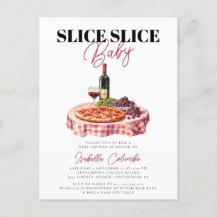 Smittsegment Baby Pizza Party Baby Shower Vykort