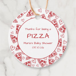 Smittsegmentsbabyskor italienska Pizza Tack Gåvor Etiketter