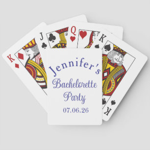 Smöajpartaj Retro Modern Blå Klassisk Skrift Casinokort