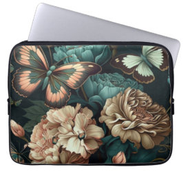 Smöbler och blommor mörkens klassiska utformning laptop fodral