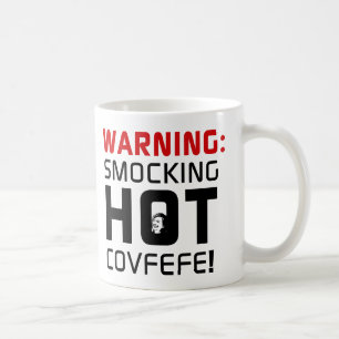 Smocking hoade politiska Covfefe, satiriskt, Kaffemugg