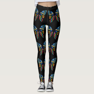SMÖJLIGEN BUTTERFLIERAR YGA BYXOR-LAGER LEGGINGS