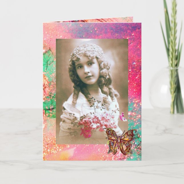 SMÖJLIGHET I GULD SPARKLES-fotomall Kort (Framsida)