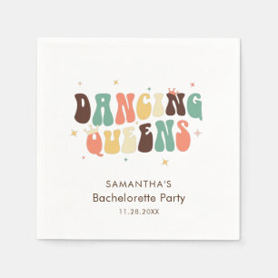 Smöjsbröllopsfest Retro Disco Anpassat Papper Pappersservett