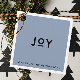 Smoke Blue Joy | Minimalistisk modern jul Gåvor Etiketter