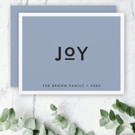 Smoke Blue Joy | Minimalistisk modern jul Julkort