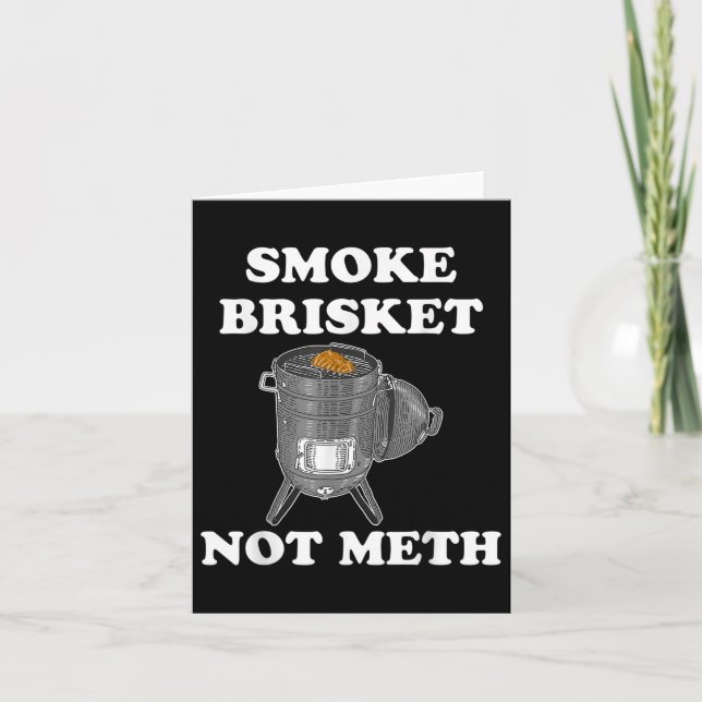 Smoke Brisket Not Funny Bbq Barbeque Smoker Grill Kort (Framsida)