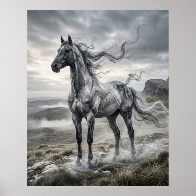 Smoke Horse Windblown Plateau Poster (Framsidan)